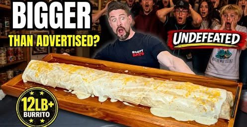 Scott Eats 12lb burrito food challenge at The Old Route 66 Parks Store